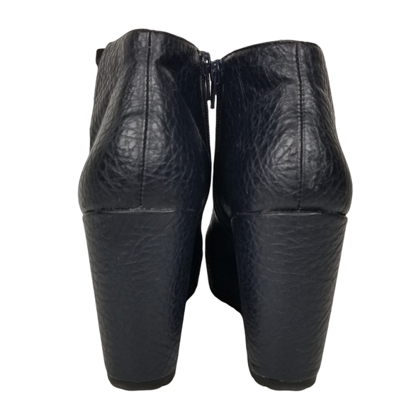 Simply Vera Vera Wang Dark Blue Vegan Leather Kline Ink Platform Wedge Boot - Picture 8 of 11